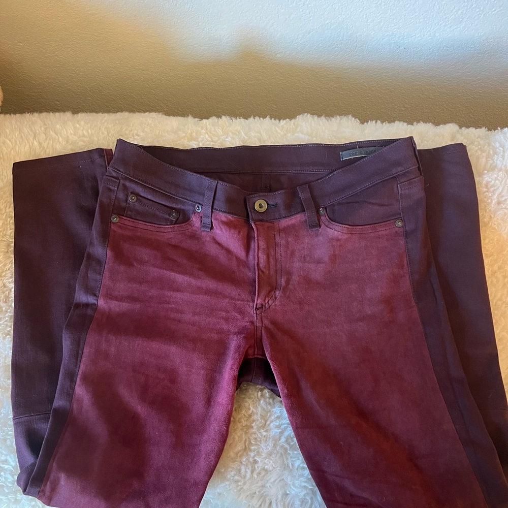 Rag and Bone Leather Denim pants size 30 EUC